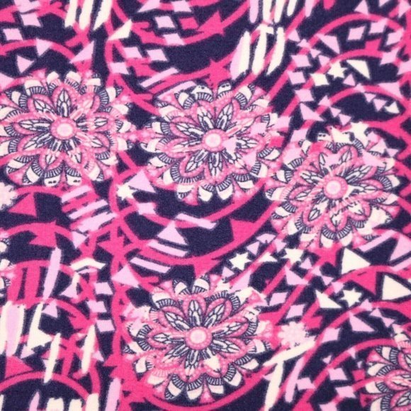 LuLaRoe Leggings‎ Pink Purple White Floral One Size OS - Picture 7 of 12